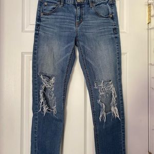 Premium denim distressed boyfriend style jeans size 2
